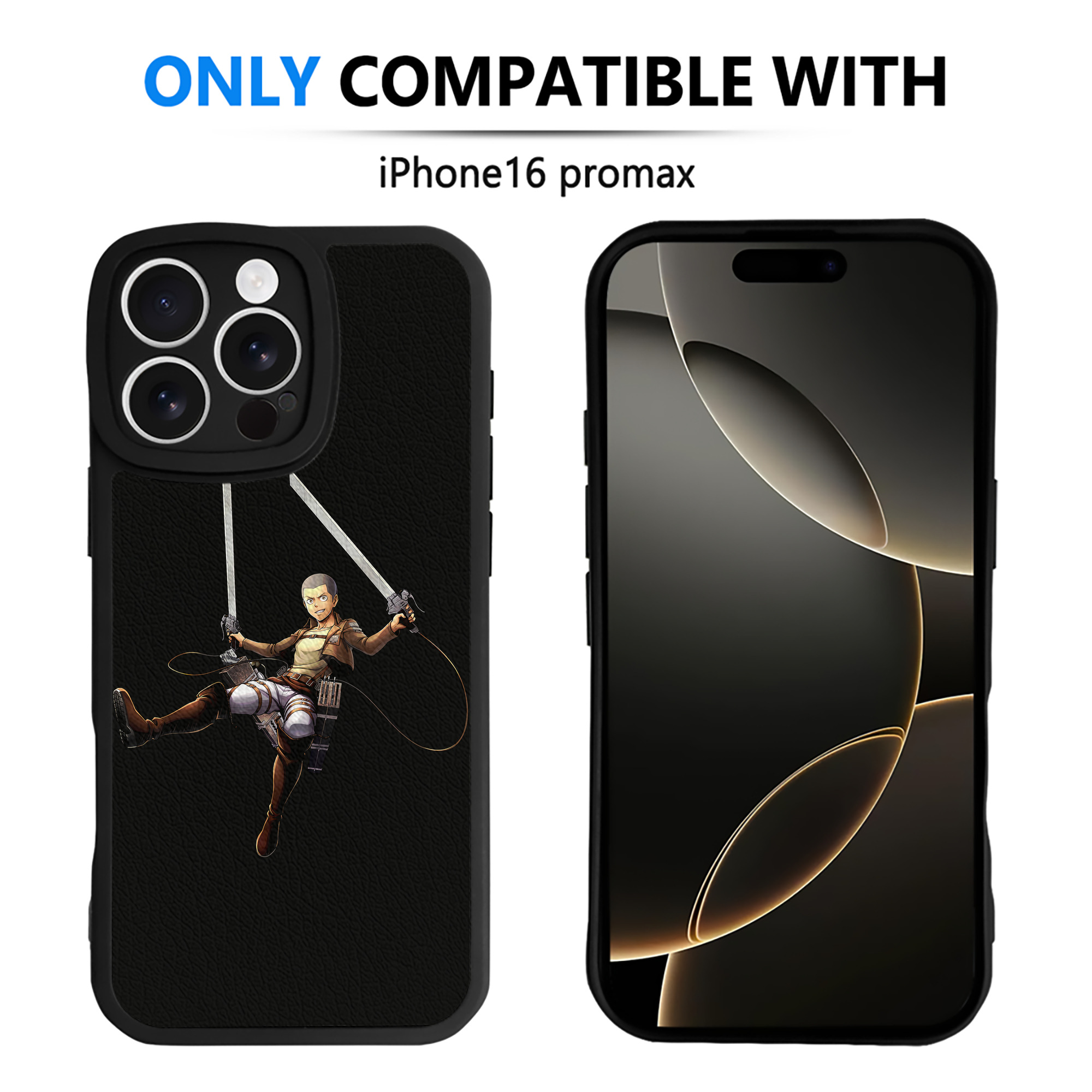 （画像用） 進撃の巨人 コニー·スプリンガー Attack on Titan Connie Springer 【iPhone 16シリーズ対応】シリコンスマホケース（レザー調） 材質：シリコン